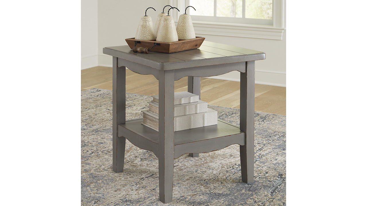 Charina Square End Table Gray Home Furniture