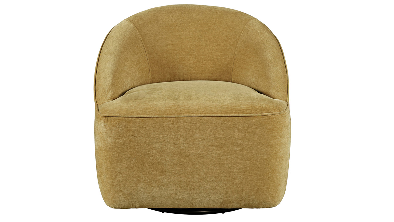 Lulu Swivel Accent Chair Gold Home Furniture