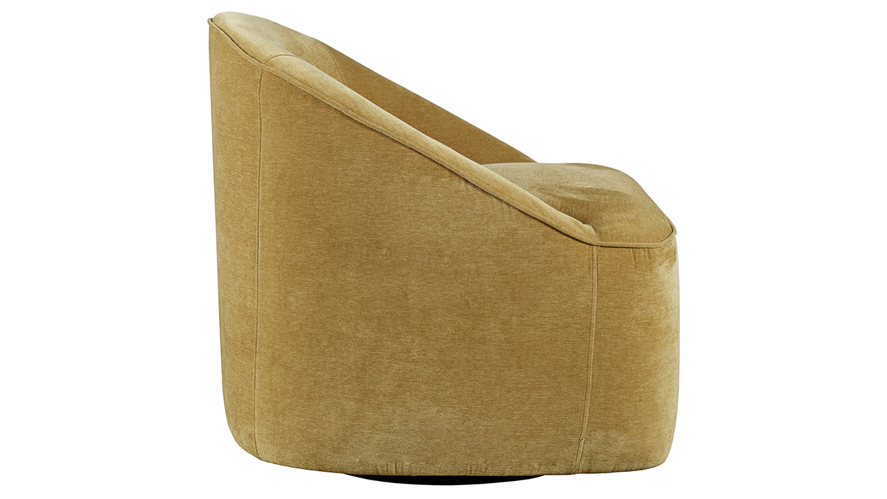 Lulu Swivel Accent Chair Gold Home Furniture
