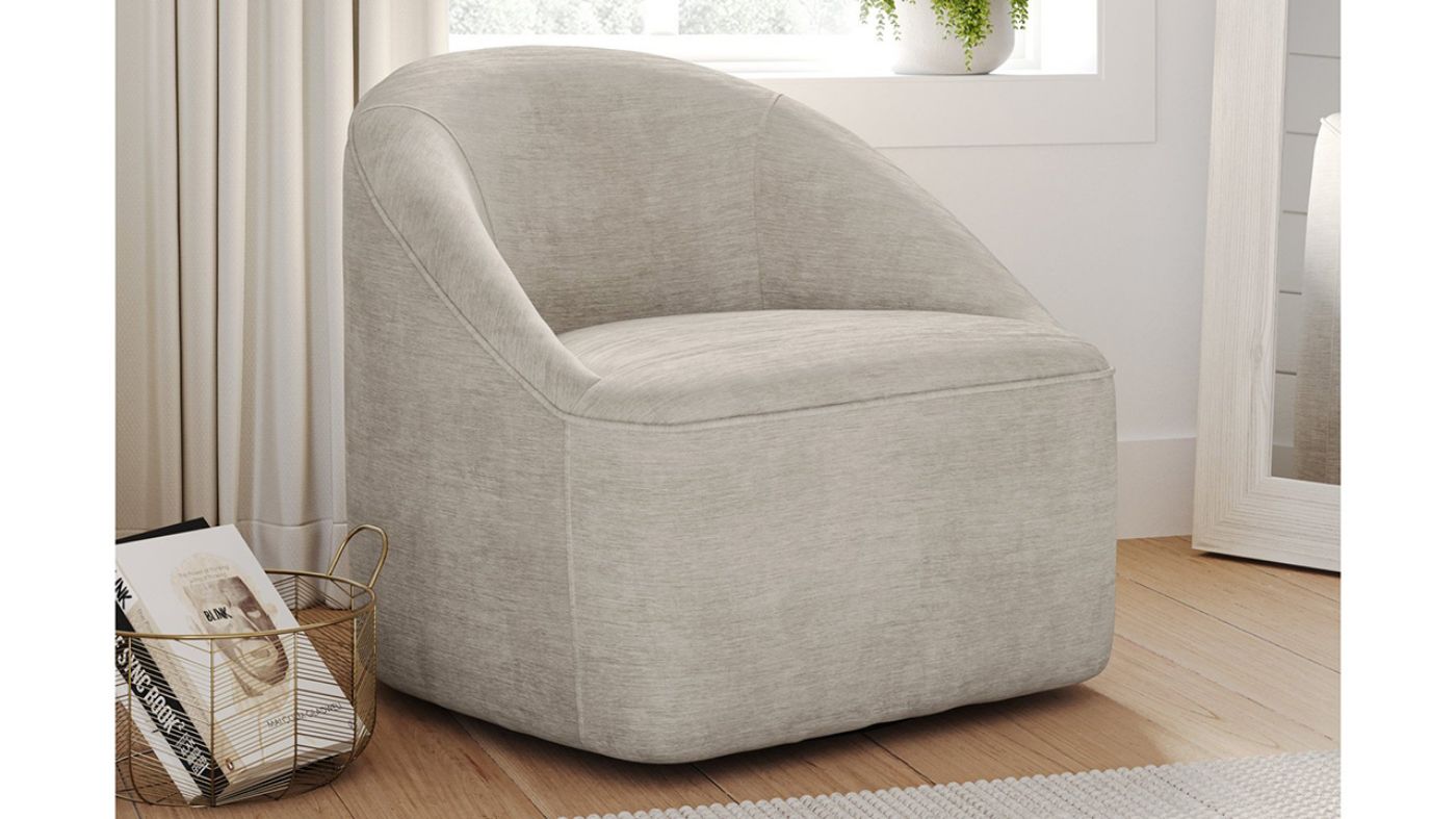 Picture of Lulu Swivel Accent Chair - Taupe