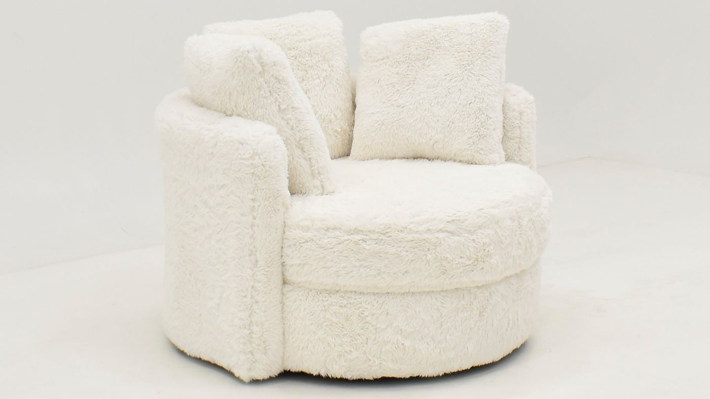 Picture of Yakety Yak Swivel Chair - White