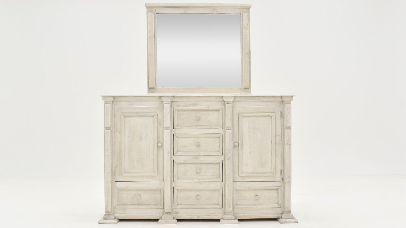 Picture of Maverick Dresser with Mirror - Bone White