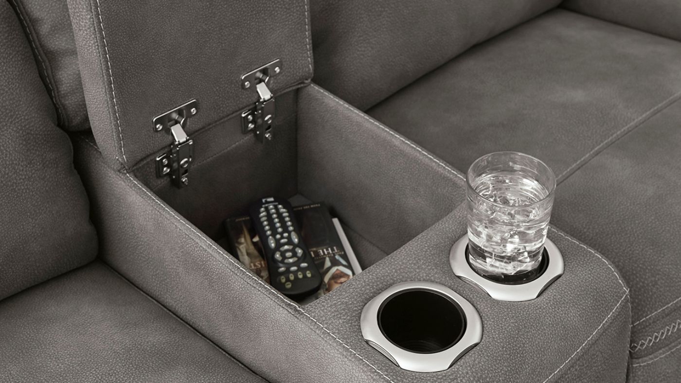Picture of Next-Gen DuraPella POWER Reclining Loveseat - Gray
