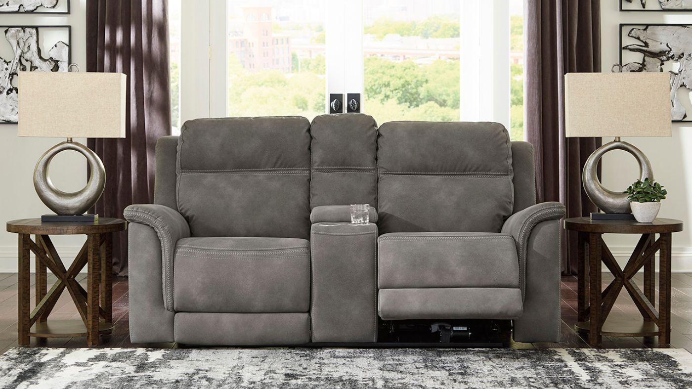 Picture of Next-Gen DuraPella POWER Reclining Loveseat - Gray