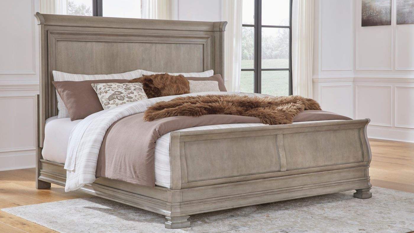 Picture of Lexorne Park Queen Panel Bed - Gray