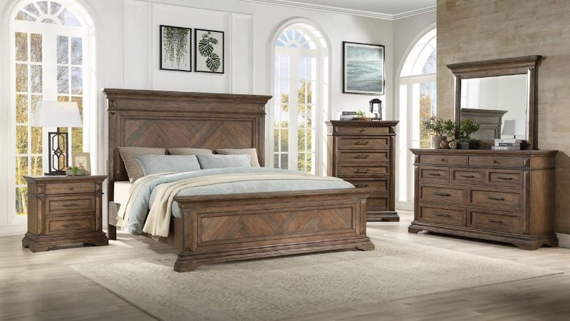 Picture of Mar Vista King Panel Bedroom Set - Brown