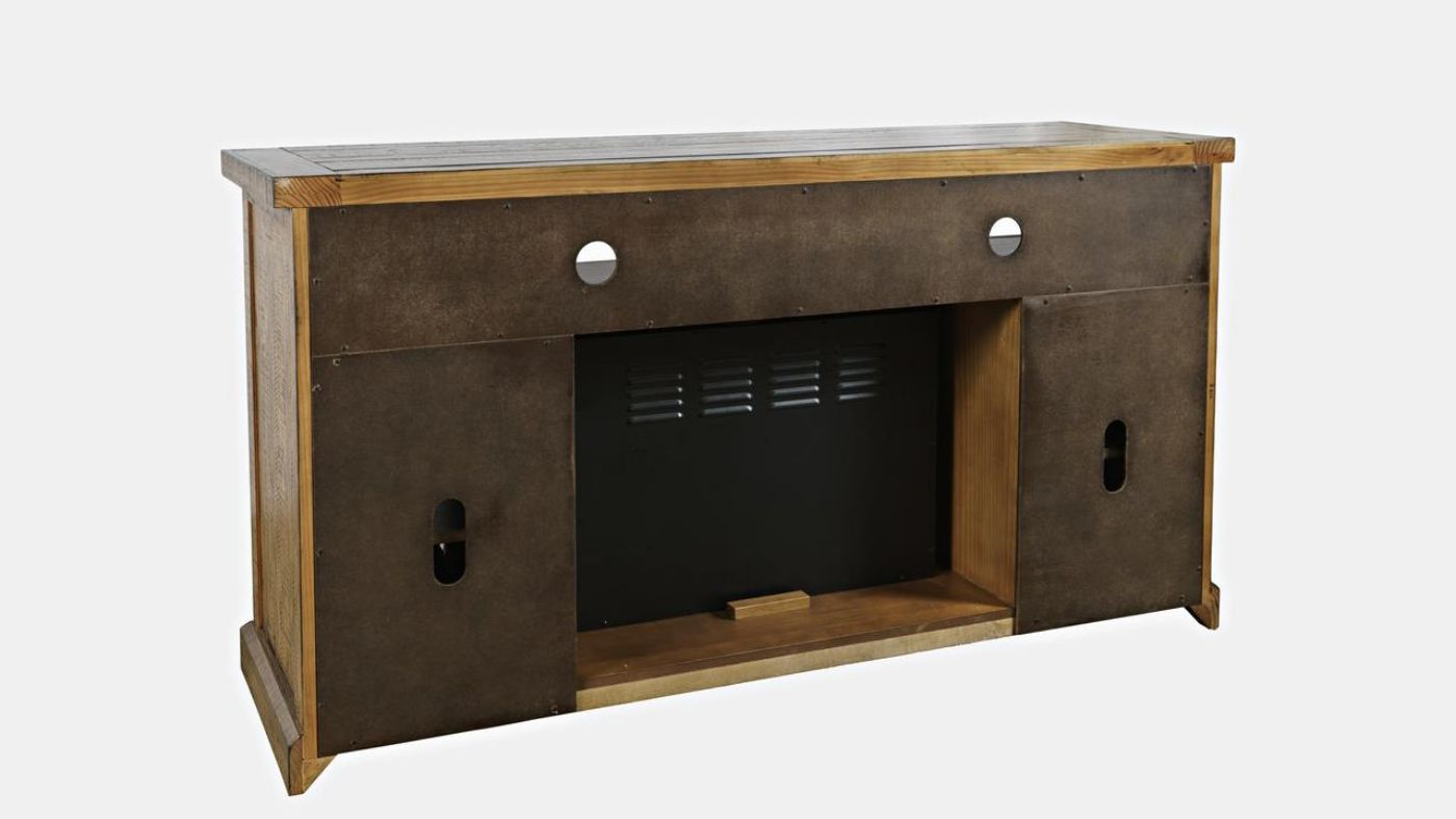 Picture of Telluride TV Stand with Fireplace - Brown