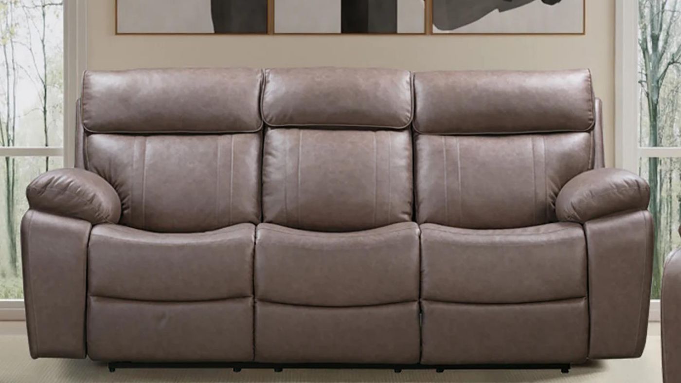 Picture of Theon Reclining Sofa - Toffee 