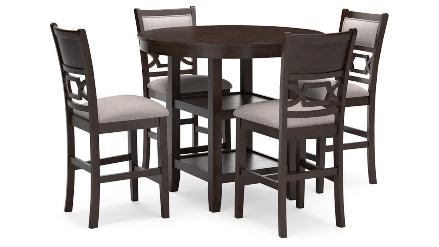 Picture of Ashlee 5-Piece Counter Height Dining Set - Brown