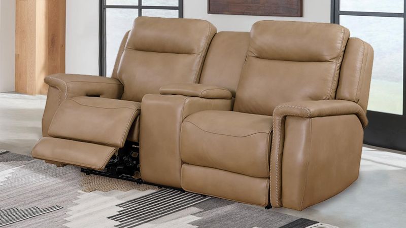 Picture of Fischer Leather Loveseat - Saddle