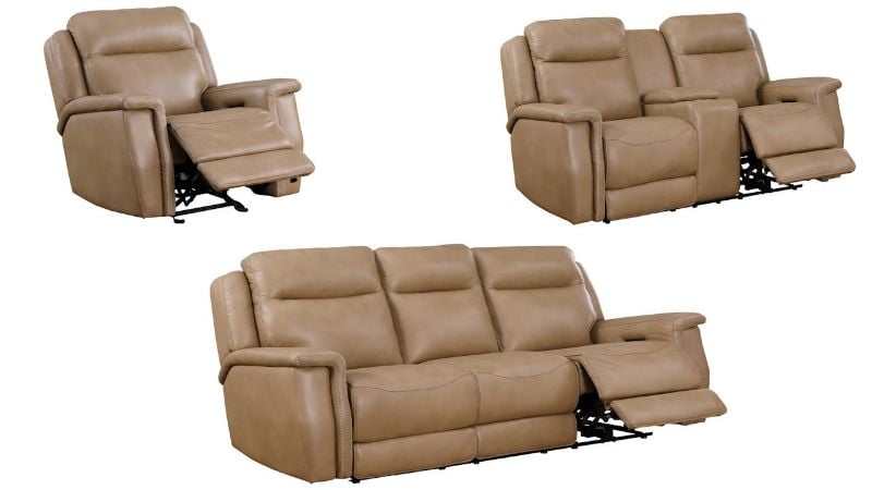 Picture of Fischer Leather Sofa Set - Saddle