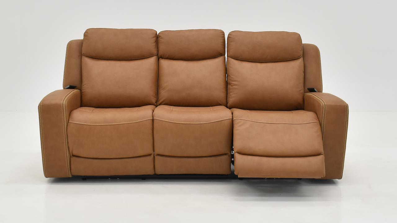 Aline Butternut Power Reclining Sofa Home Furniture