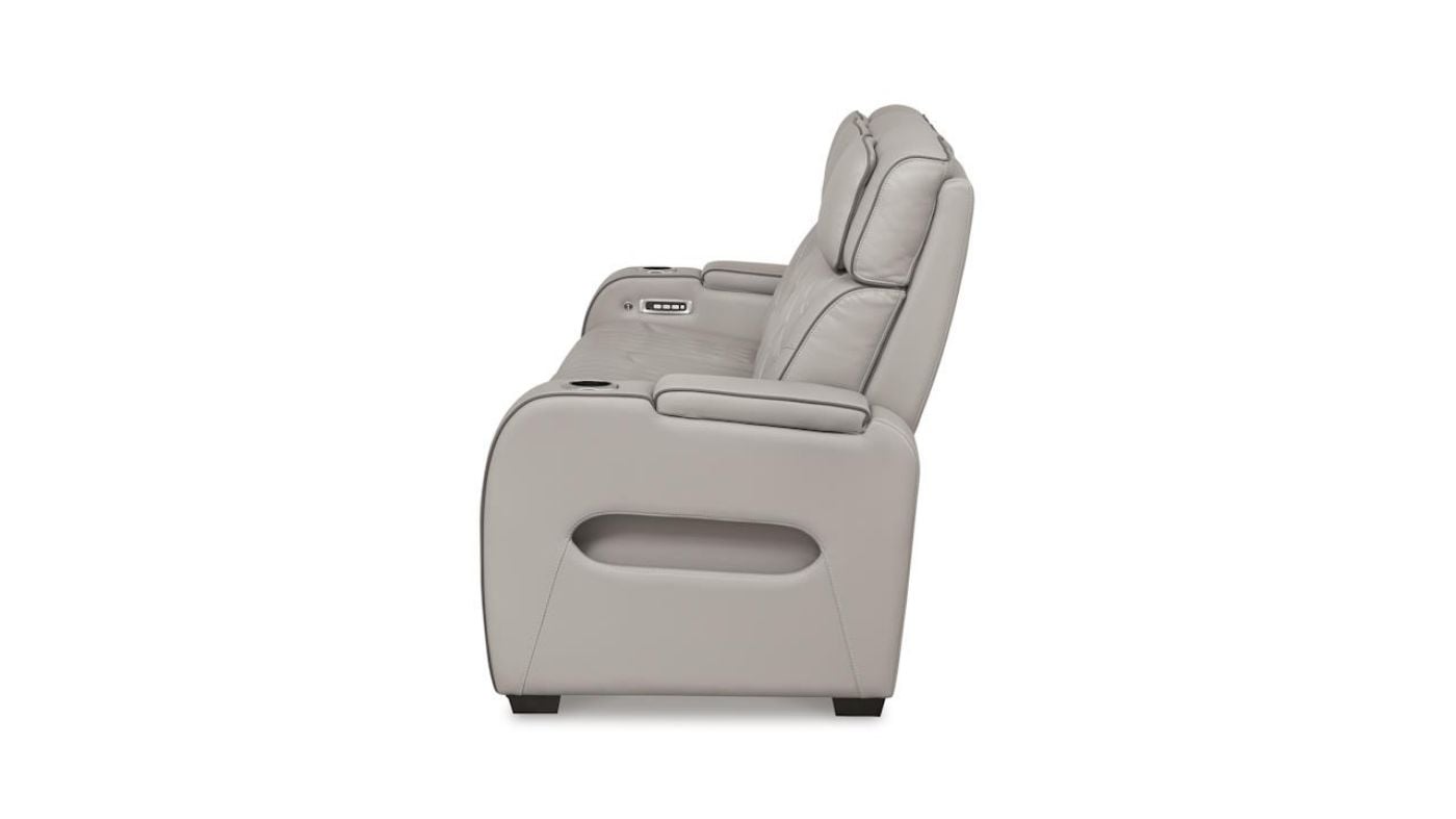 Picture of Boyington Power Leather Sofa - Gray