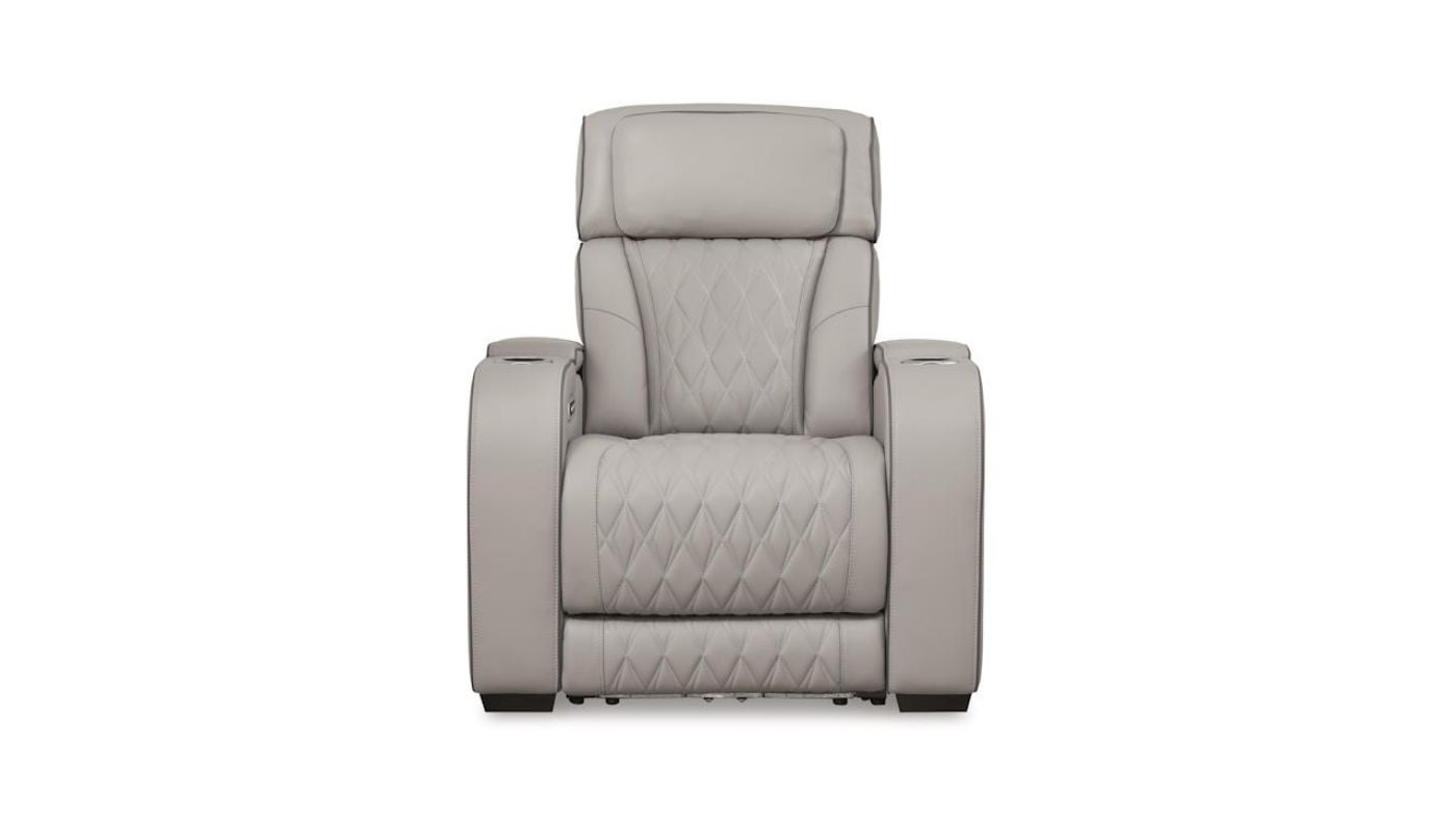 Picture of Boyington Power Leather Recliner - Gray