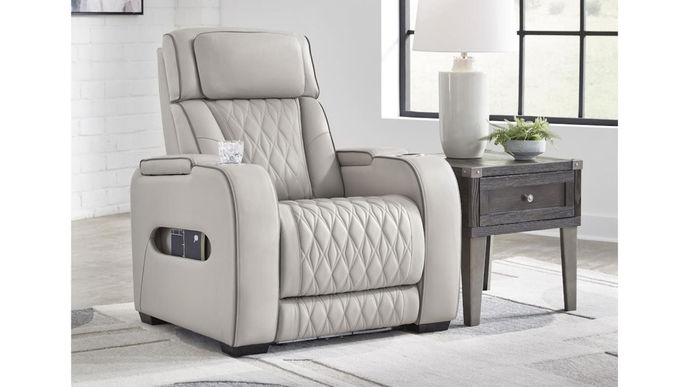 Picture of Boyington Power Leather Recliner - Gray