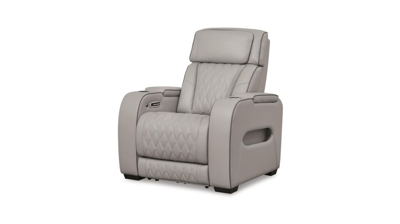 Picture of Boyington Power Leather Recliner - Gray
