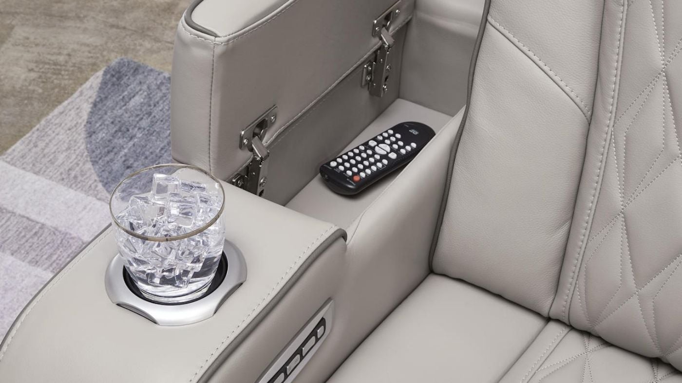 Picture of Boyington Power Leather Recliner - Gray