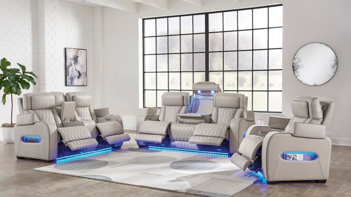 Picture of Boyington Power Reclining Sofa Set - Gray