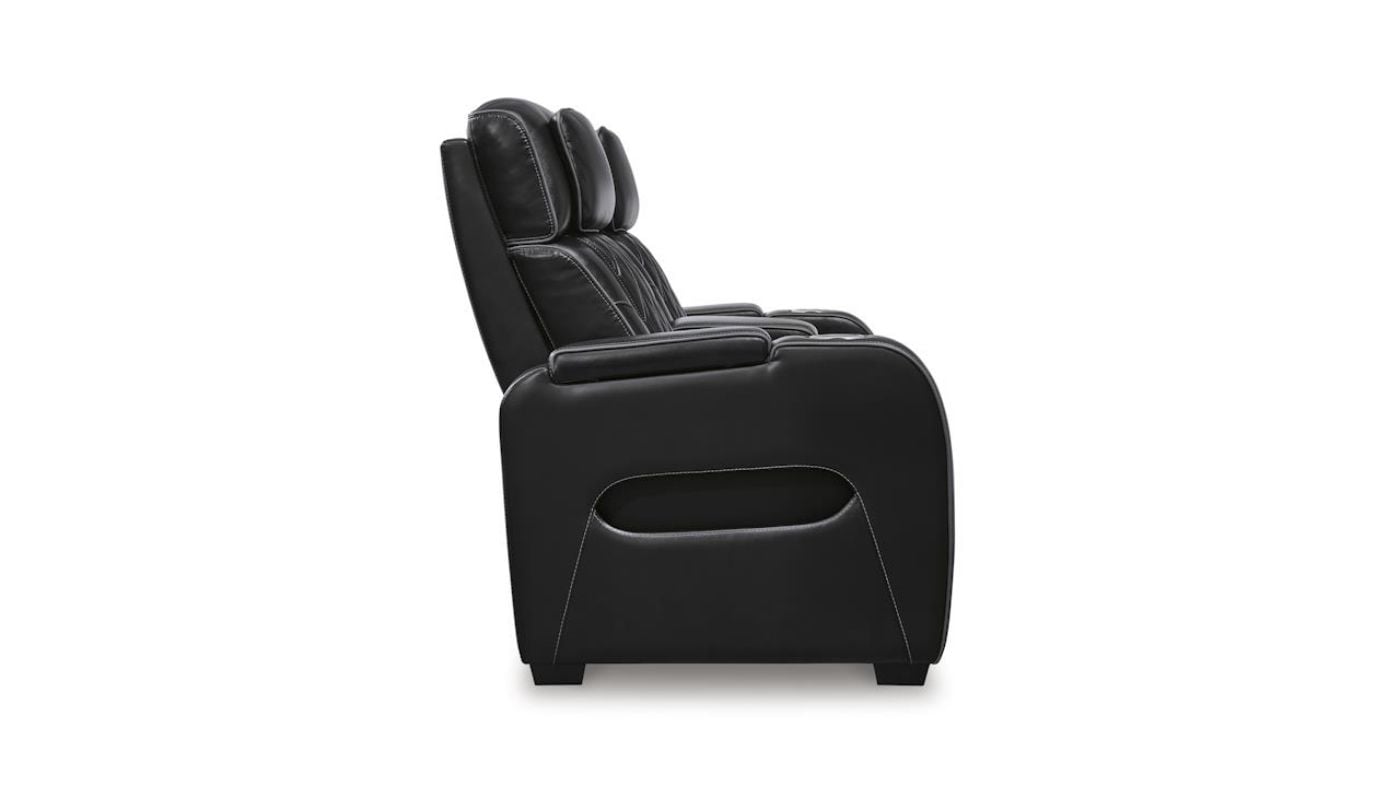 Picture of Boyington Power Leather Sofa - Black