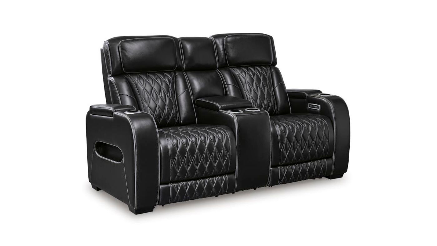 Picture of Boyington Power Reclining Loveseat - Black