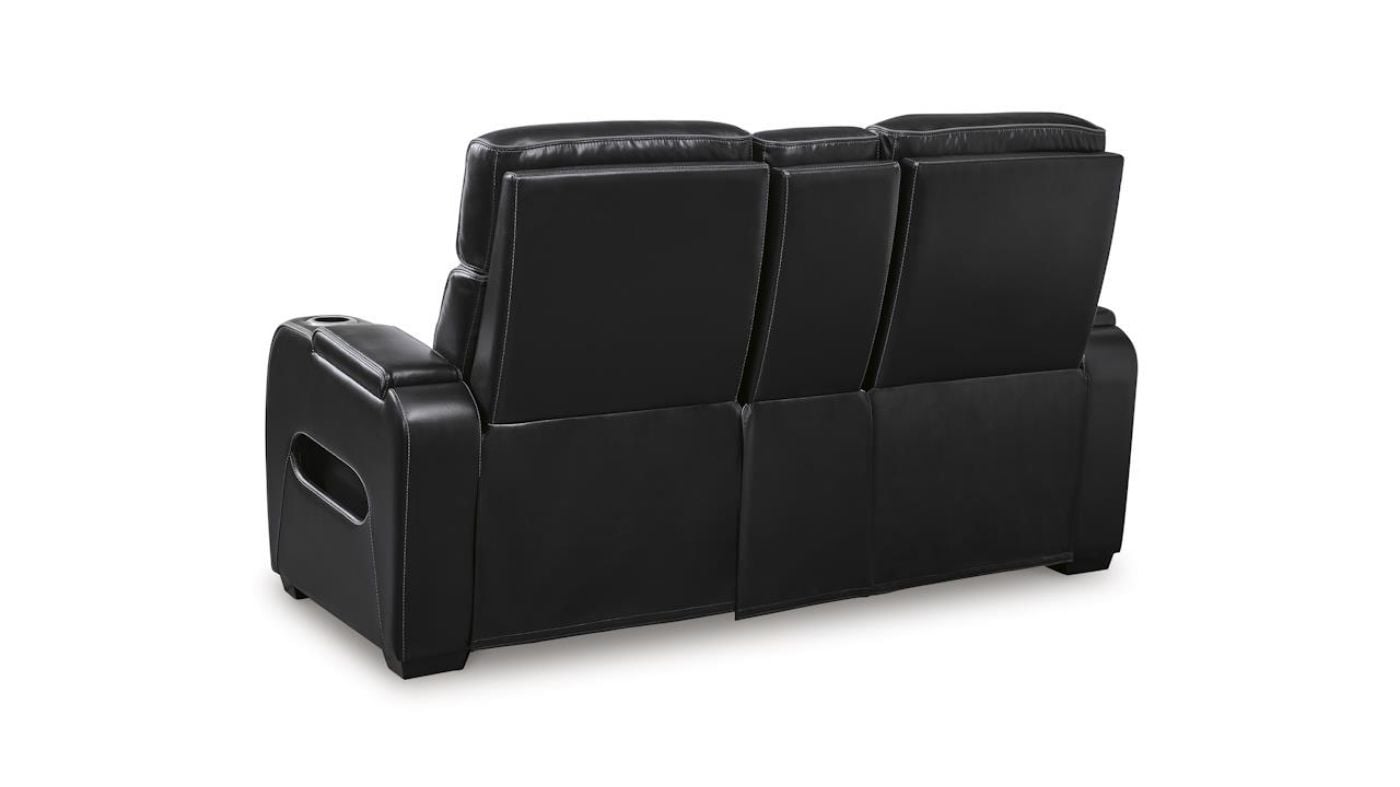 Picture of Boyington Power Leather Loveseat - Black