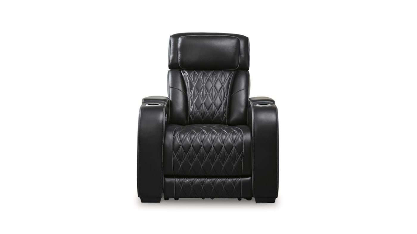 Picture of Boyington Power Leather Recliner - Black