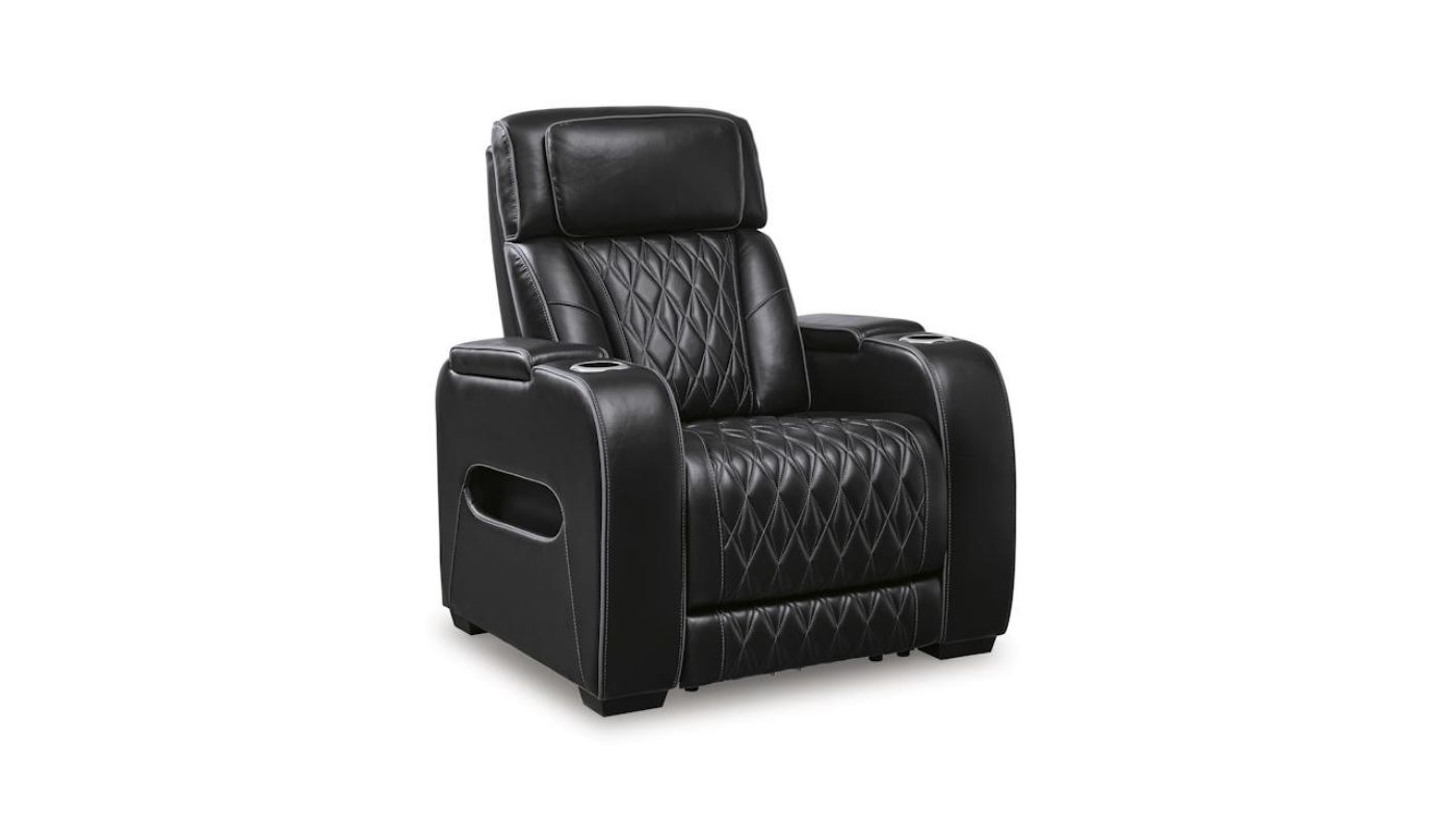 Picture of Boyington Power Leather Recliner - Black