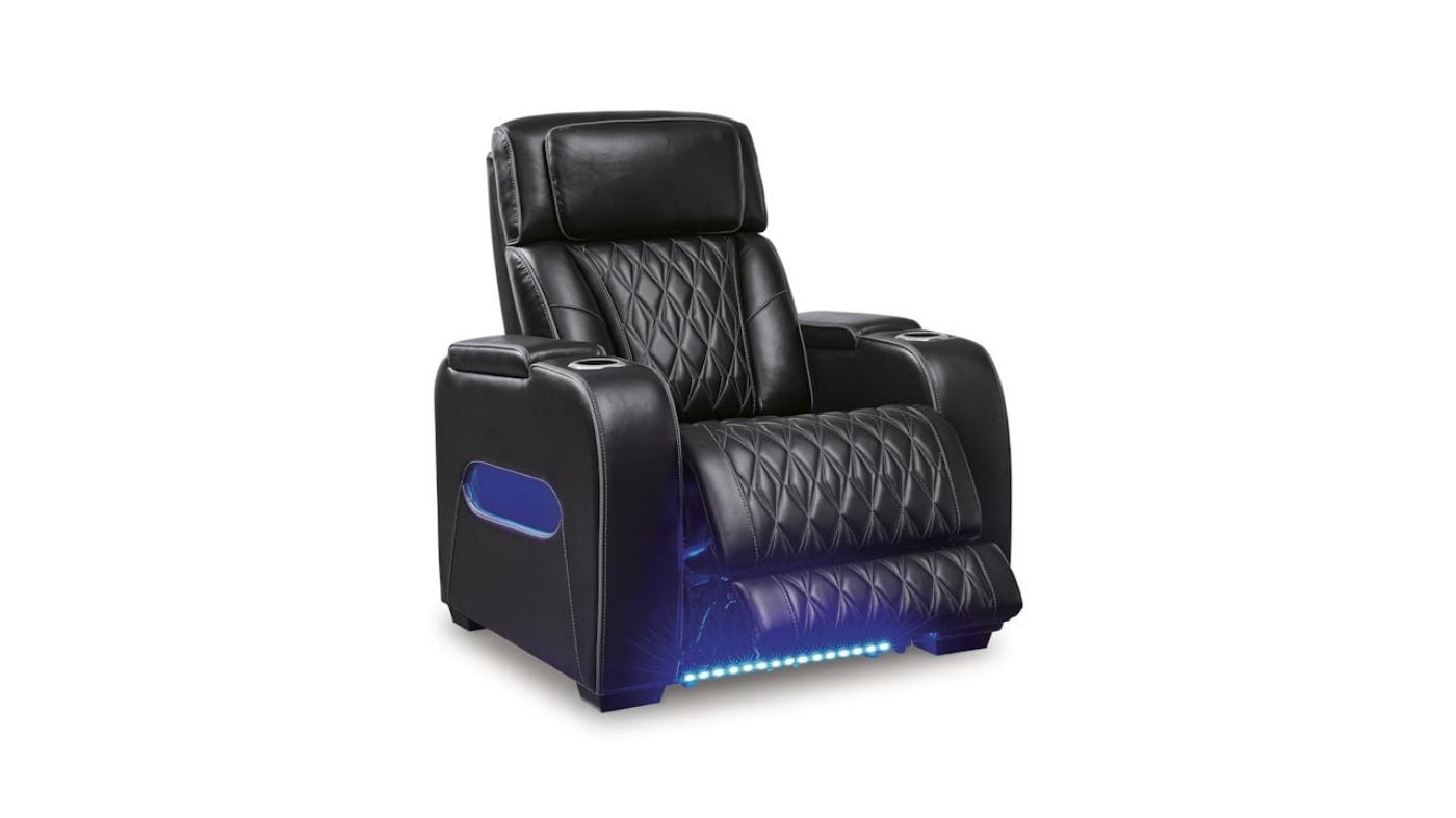 Picture of Boyington Power Leather Recliner - Black