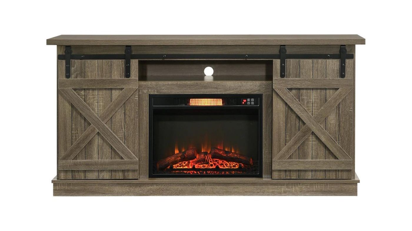 Picture of Brice Electric Fireplace - Brown