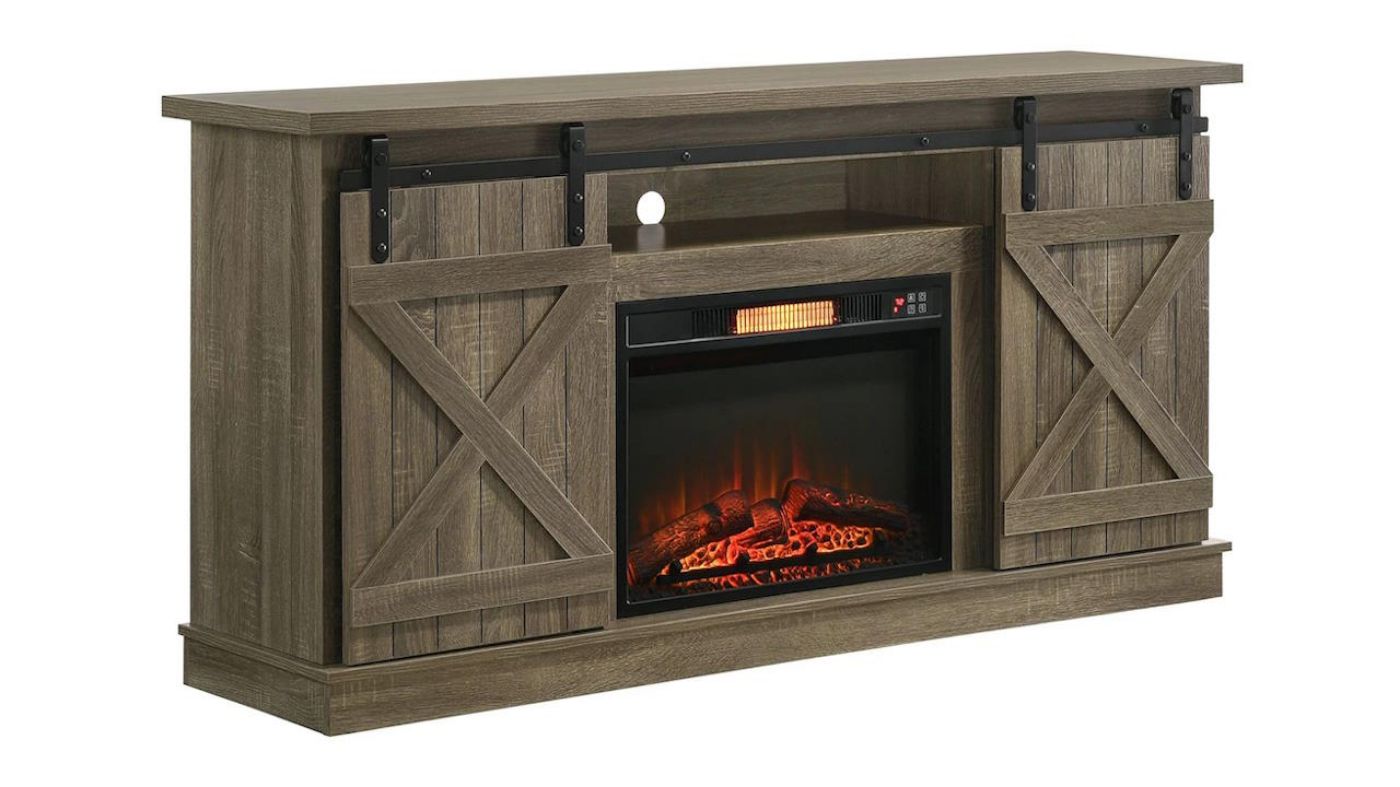 Picture of Brice Electric Fireplace - Brown