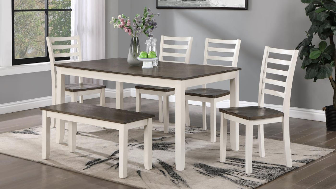 Picture of Hunter 6-Piece Dining Room Table Set - White