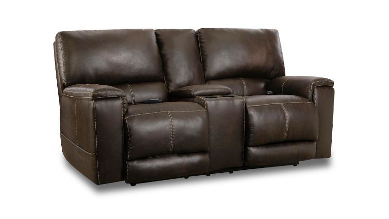 Milan Power Reclining Loveseat - Brown | Home Furniture