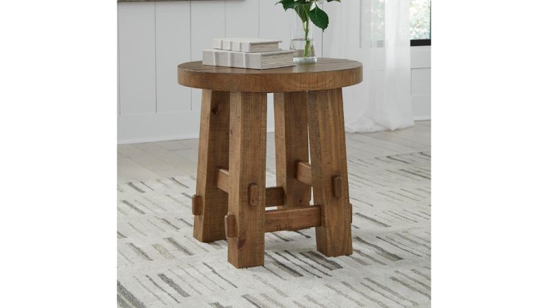 Picture of Mackifeld Round End Table - Warm Brown
