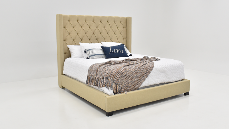 Picture of Morrow Queen Upholstered Bed - Tan