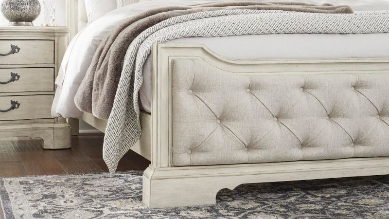 Picture of Arlendyne Queen Upholstered Panel Bed - Off White