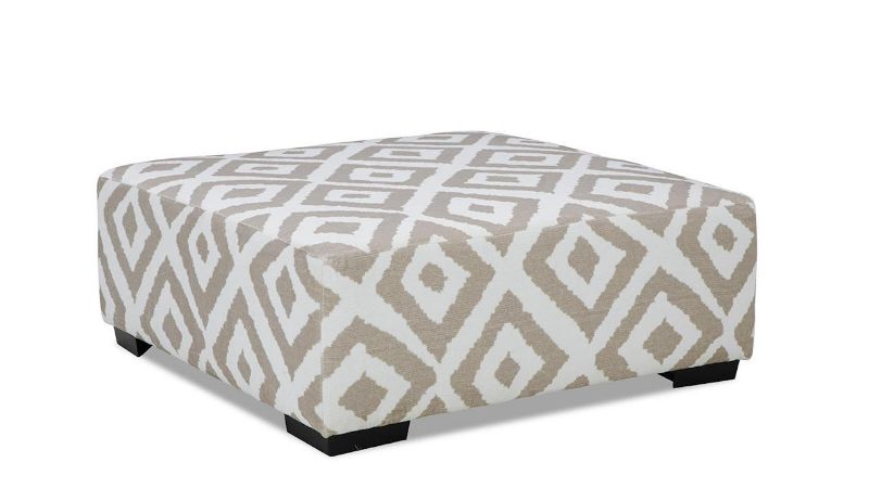 Picture of Tweed Ottoman - Light Brown