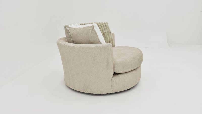 Picture of Tweed Swivel Chair - Light Brown