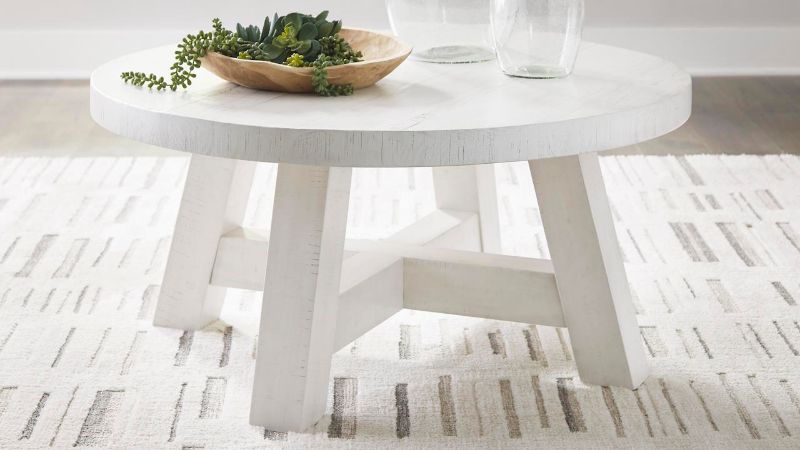 Picture of Jallison Round Coffee Table - White