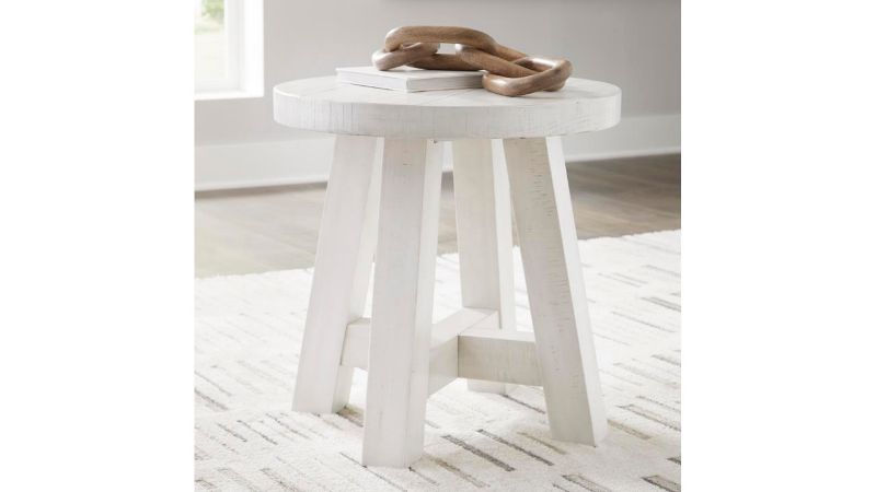 Picture of Jallison Round End Table - White