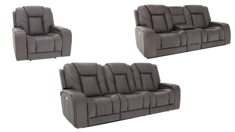 Picture of Alpha Power Sofa Set - Smoke