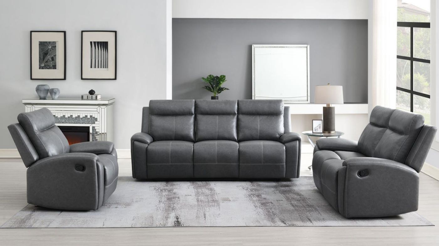 Picture of Gaston Reclining Sofa Set - Gray