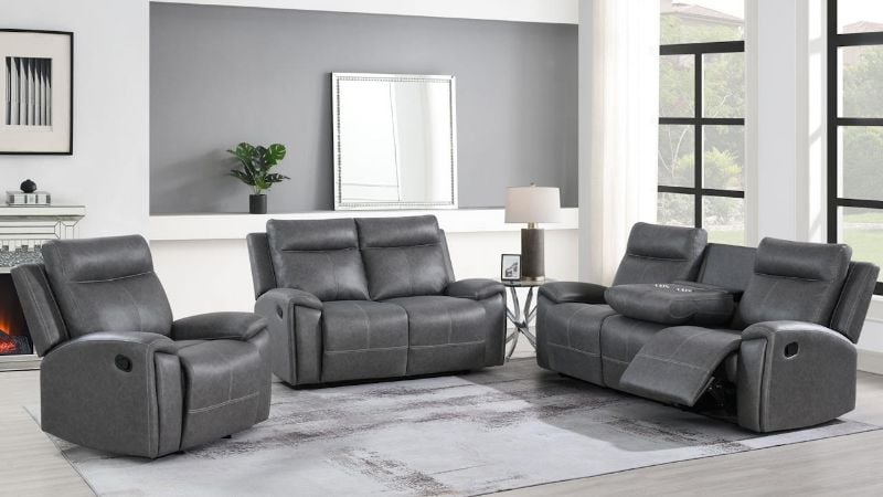 Picture of Gaston Reclining Sofa Set - Gray