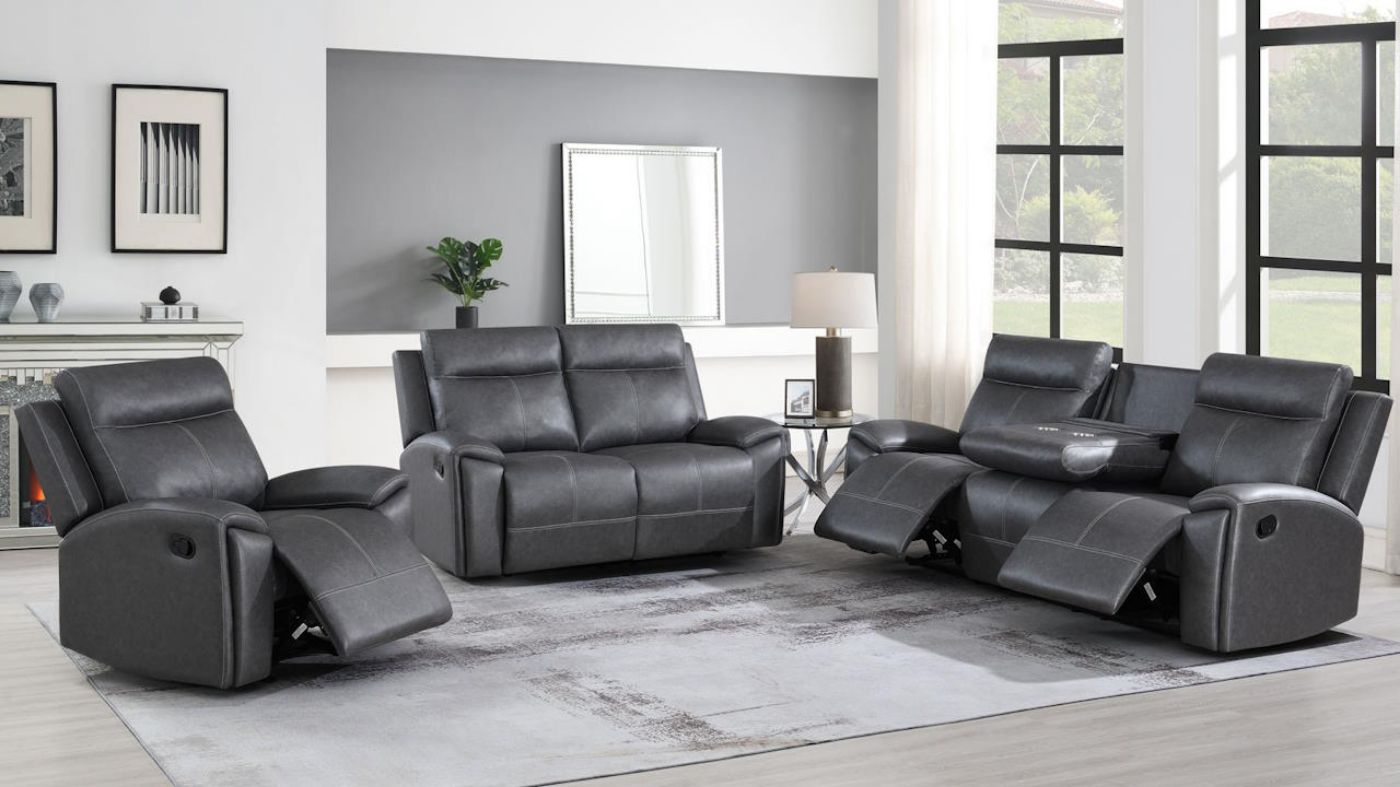 Picture of Gaston Reclining Sofa Set - Gray