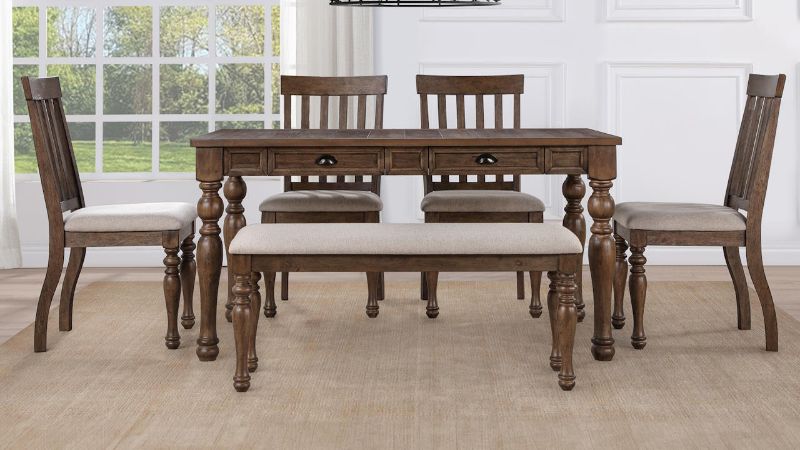 Picture of Joanna 6-Piece Dining Set-Brown