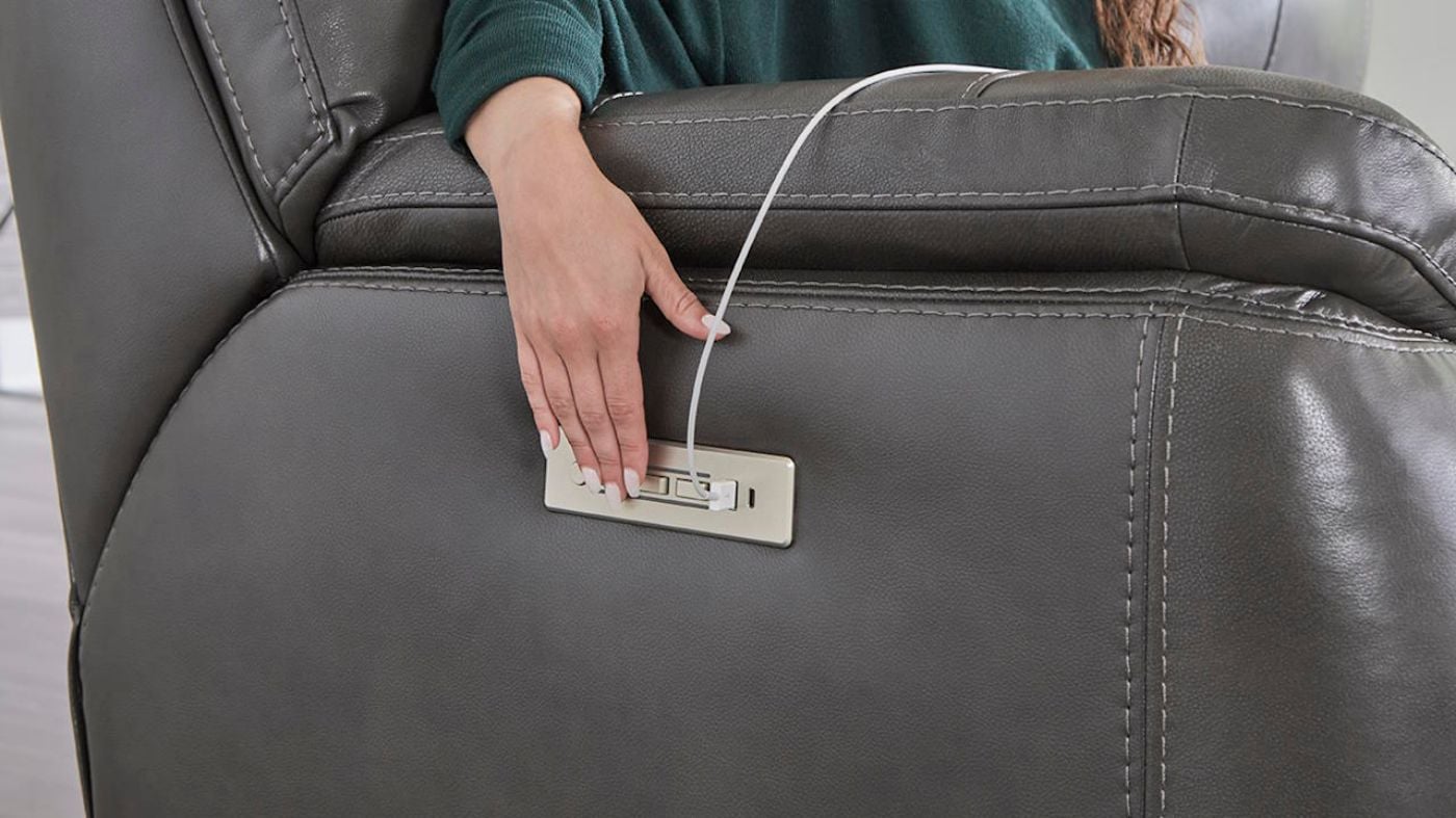 Picture of Galaxy Power Recliner Sofa - Gray
