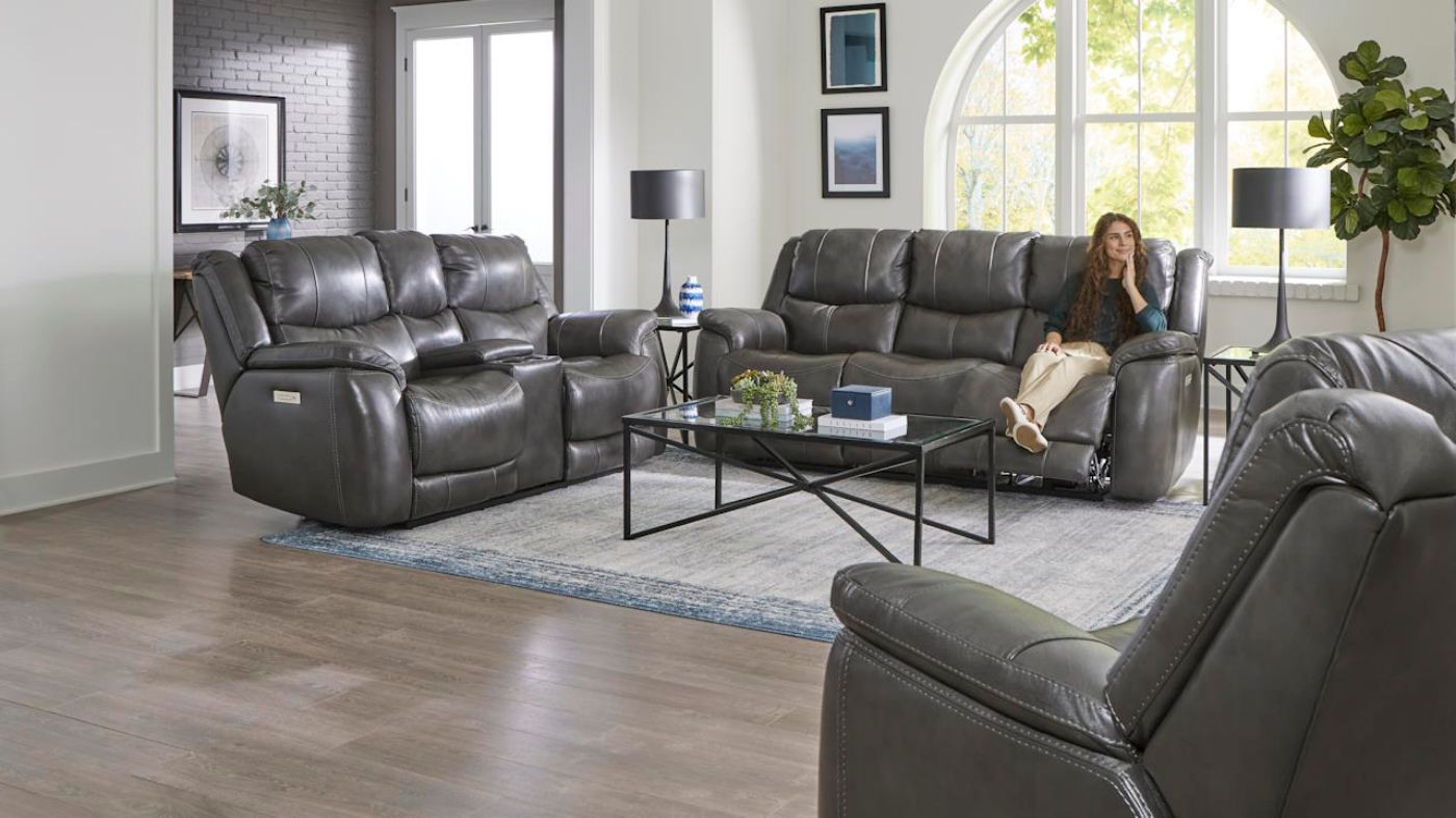 Picture of Galaxy Power Reclining Sofa Set - Gray