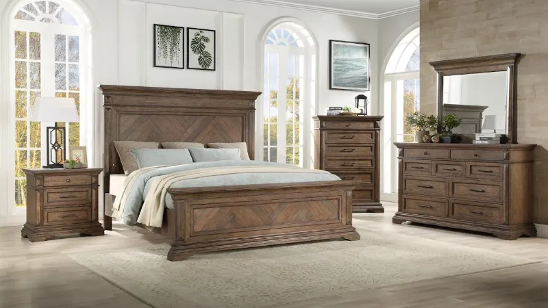 Picture of Mar Vista Panel Bedroom Set - Brown