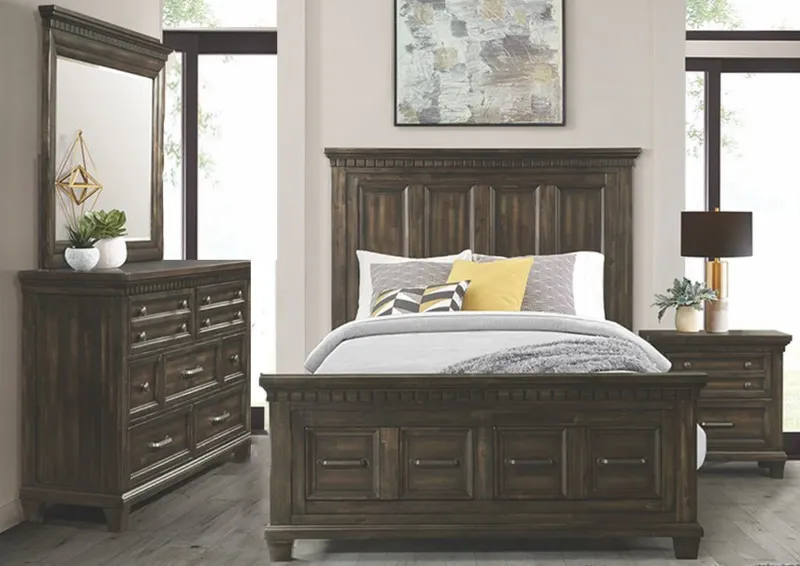 Picture of McCabe Storage Bedroom Set - Brown