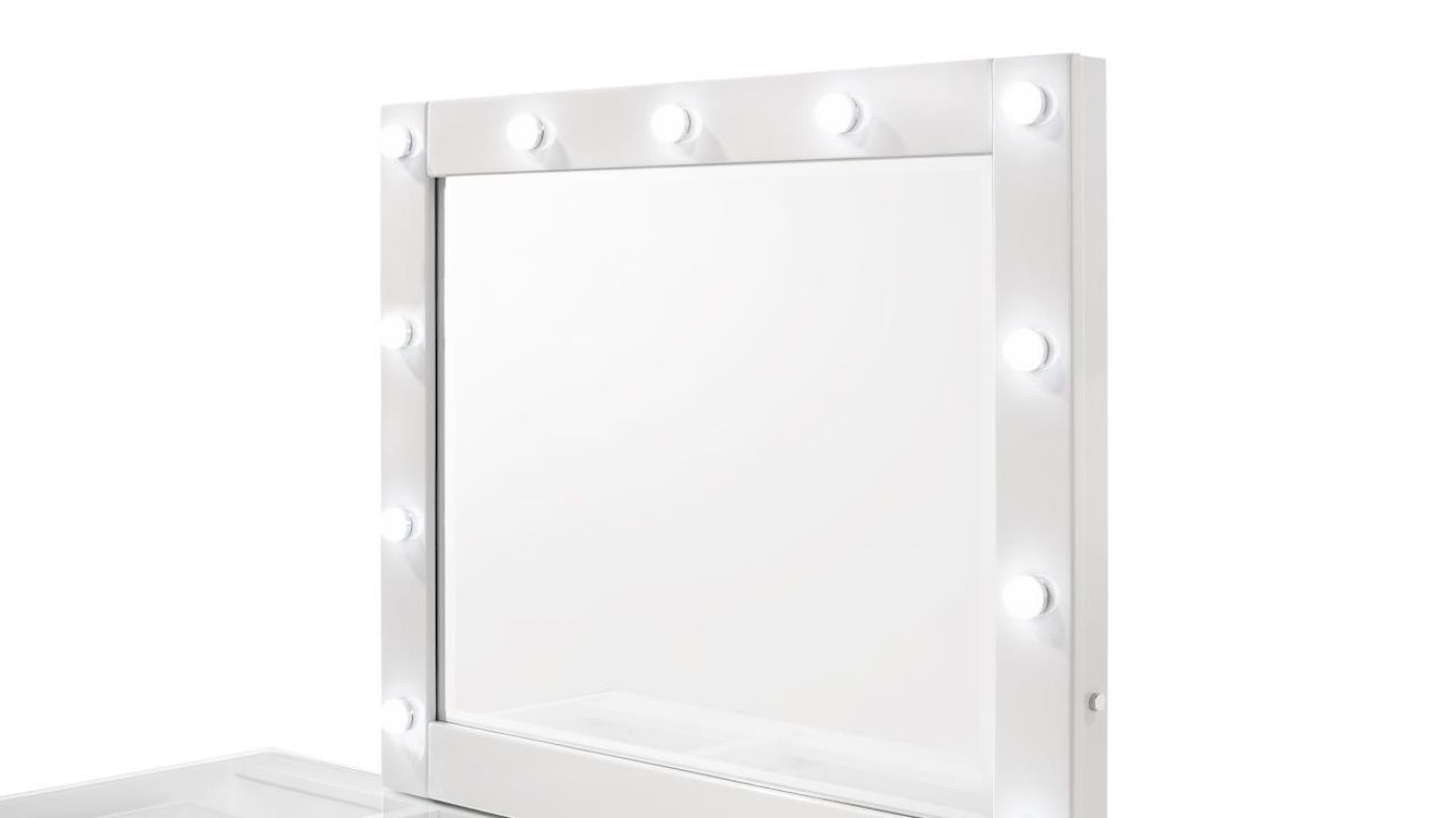 Picture of Glam Vanity with Stool - White