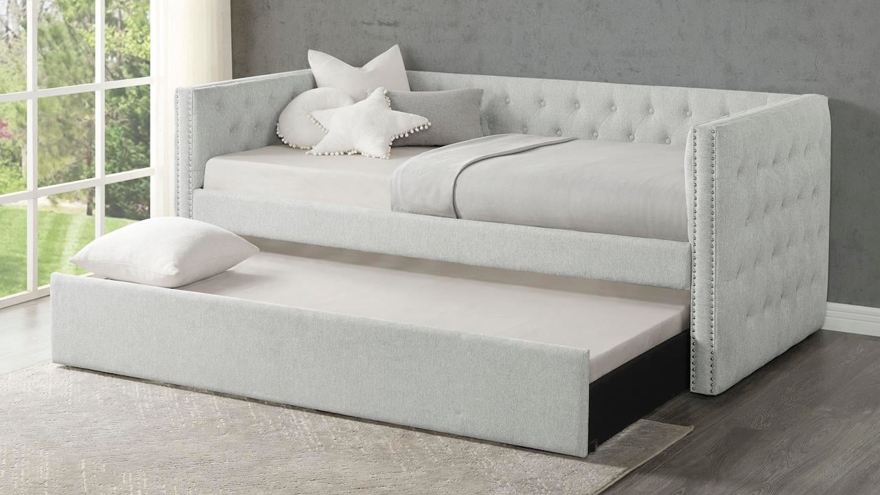 Trina Daybed with Trundle - Dove Gray | Home Furniture